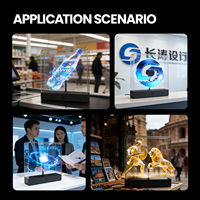 Ventilador Publicitario con Holograma 3D AZMAX, Pantalla LED Promocional Comercial, Señalización Digital Futura y Pantallas Programables para Tiendas