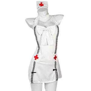 Robe de lingerie sexy et coquine pour femmes, cosplay d'infirmière ou de médecin, robe en dentelle pour femmes adultes, robe de chemise à bretelles dos nu - Product Image 6