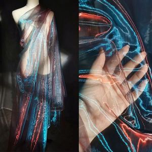 Tela de Organza Iridiscente con Degradado de Dos Tonos, 100D, Tejido Plano, para Disfraces de Escenario y Ropa de Actuación - Product Image 2