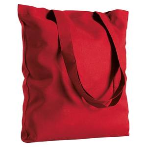 Sac fourre-tout promotionnel décontracté en coton long Cecily, 220g, rouge, carré, fabriqué en Italie - Product Image 1