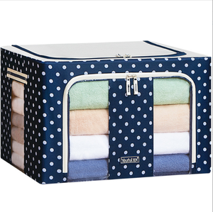 66L Foldable Storage Bins , Oxford Storage Bag Organizer Clothes, Foldable Stackable boxs