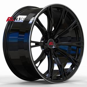 Jantes forgées noires brillantes de 18, 19, 20, 21, 22 pouces, 5x112 pour <span class=keywords><strong>Audi</strong></span> RS6 Rs5 Rs7 Rsq8 <span class=keywords><strong>TT</strong></span> ABT, jantes de voiture de tourisme - Product Image 2