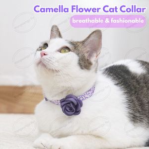 Collar de Lujo para Mascotas con Flor de Camelia, Ajustable y Decorativo para Cachorros y Gatos - Product Image 2