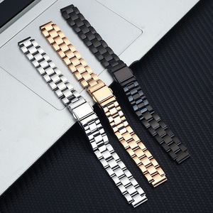 <span class=keywords><strong>Bracelet</strong></span> de montre de luxe en acier inoxydable milanais à trois maillons, <span class=keywords><strong>bracelet</strong></span> de remplacement en métal compatible avec le tracker d'activité Mi Band - Product Image 3