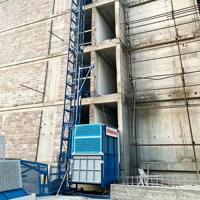 Ascenseur de chantier à crémaillère SC200/200, double cabine, élévateur de bâtiment, monte-matériaux et passagers