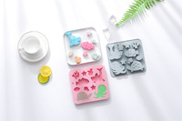 Moules à gâteau en silicone antiadhésifs à motif d'animaux marins, de qualité alimentaire, réutilisables, mignons, en silicone magnétique, pour chocolat, bonbons et glaces DIY