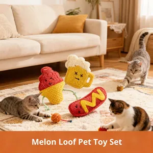 ของเล่นแมวแบบไม้พร้อมใยบวบสำหรับเล่นเอง ช่วยบรรเทาอาการเบื่อจากการงอกของฟัน ใช้สำหรับกัดแทะและทำความสะอาดฟัน - Product Image 2