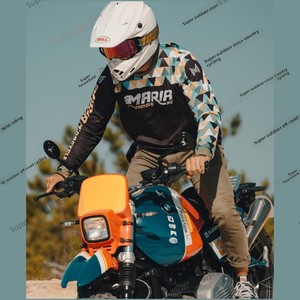 Nuevo Traje de Motociclismo Casual Retro para Hombre y Mujer, Marca <span class=keywords><strong>Maria</strong></span>, para Verano, Manga Larga, Transpirable, de Poliéster, con Estampado de Montaña - Product Image 4