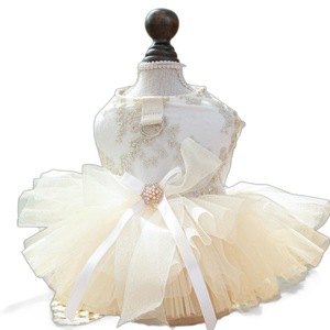 Abbigliamento Casual in Poliestere per Cani e Gatti, Pettorina con Tulle Vaporoso, Gonna di Alta Qualità, Stile Principessa Carino, Abito da Sposa TongMao - Product Image 5