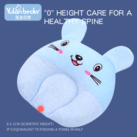Oreiller de sommeil pour bébé en coton 100% de haute qualité, motif animalier, forme oblongue, protection de la tête, anti-chute, vente en gros