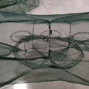 6 trous pliés Portable hexagone filet de pêche écrevisse poisson piège crevettes <span class=keywords><strong>carpe</strong></span> attrape Cages filets à mailles piège à crabe - Product Image 2