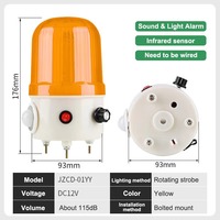Sensor Gerak Inframerah PIR Alarm Suara Cahaya 115dB Anti-pencuri Alarm Magnetik untuk Rumah