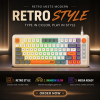 Teclado Inalámbrico de Alta Calidad OKR248 de Modo Dual para Portátil, Multifunción, Giratorio, USB 2.4G, Calculadora para Computadora