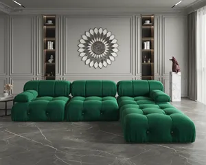 ATUNUS Beliebte Design-Ecke Modulares Schnitts ofa Künstlerische High Fashion Samts toff U-förmige Couch für Hotel