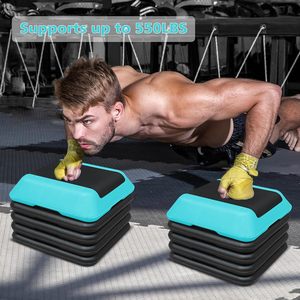 Steppeur réglable en hauteur de haute qualité <span class=keywords><strong>avec</strong></span> 4 niveaux, plateforme d'aérobic pour entraînement à domicile et fitness - Product Image 5
