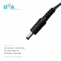 Câble d'alimentation CC 2 conducteurs 18AWG, fil isolé en PVC avec fiche CC, cordon d'alimentation CC 12V/24V pour appareils électroménagers, éclairage LED, caméra de sécurité