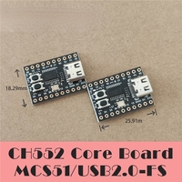 Papan pengembangan papan inti CH552, pengembangan USB 51 papan sistem kecil Ch552 Wch