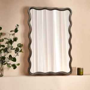 <span class=keywords><strong>Espejo</strong></span> de Cuerpo Entero Ondulado de Fábrica, <span class=keywords><strong>Espejo</strong></span> de Pared de Longitud Completa para Dormitorio, Decoración del Hogar, <span class=keywords><strong>Espejo</strong></span> Irregular Decorativo, <span class=keywords><strong>Espejo</strong></span> de Pie - Product Image 2