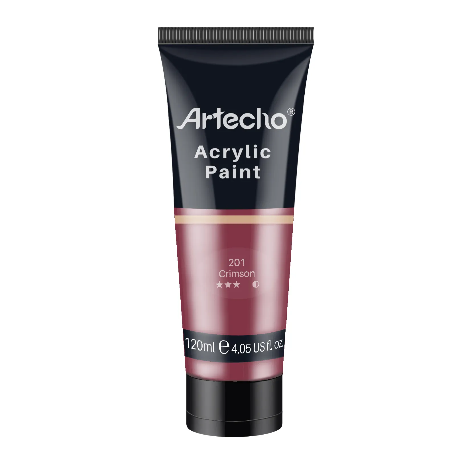 Artecho Acrylic Paint For Art Paint Decorate Crimson Red 4.05 Ounce/120ml Acrylic Paint Supplies For Wood Fabric Crafts