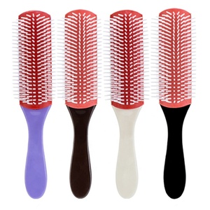 Heiß begehrter, abnehmbarer Ionen-Luftkissen-Paddle-Kamm mit 9 Reihen und breiten Zähnen für die Dusche – individueller <span class=keywords><strong>Denman</strong></span> Haarkamm & Bürste - Product Image 1