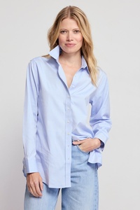 Chemisier <span class=keywords><strong>en</strong></span> popeline pour femme 100 % coton à manches longues, couleur unie, coupe décontractée, chemises boutonnées pour le quotidien, logo personnalisé du fabricant - Product Image 2