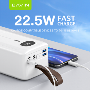 Bavin แบตสำรอง<span class=keywords><strong>60000</strong></span>มิลลิแอมป์ต่อชั่<span class=keywords><strong>ว</strong></span>โมงแบบพกพาชาร์จเร็<span class=keywords><strong>ว</strong></span>22.5<span class=keywords><strong>ว</strong></span>ัตต์ PC030S <span class=keywords><strong>พา</strong></span><span class=keywords><strong>ว</strong></span><span class=keywords><strong>เวอร์</strong></span><span class=keywords><strong>แบงค์</strong></span> LED พร้อมไฟฉายและสายเคเบิ้ล - Product Image 5