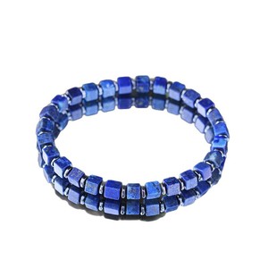 Bracelet en perles carrées de Lapis Lazuli naturel 6*6mm, style bohème, perles irrégulières, bracelet de guérison pour les <span class=keywords><strong>vacances</strong></span> - Product Image 5
