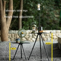 Table ronde extérieure portable, table de pique-nique légère, tables de camping, facile à transporter, pliable, robuste et durable