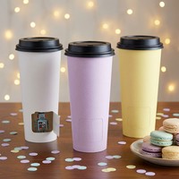 Gobelets en papier personnalisés populaires avec impression sur mesure, gobelets mystère jetables pour boissons avec fenêtre à ouverture facile pour jouets, idéaux pour les cadeaux de boutique