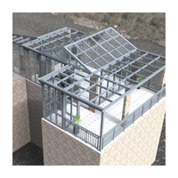 Design moderne personnalisé serre étanche en aluminium véranda hôtel maisons extérieures en verre véranda