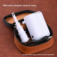 Mini pompe à air multifonctionnelle, gonfleur de matelas/pompe à main portable avec lampe de camping LED et interrupteur à bouton