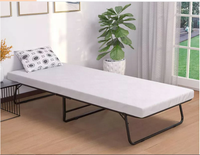 Hôtel extérieur Camping invité Carton emballé ignifuge pas cher 8cm mousse Super simple lit pliant avec matelas