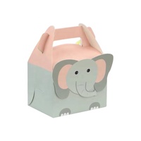 Boîte à gâteau portable au design animalier mignon avec poignée, en carton jetable, pour boulangerie et cadeaux de fête