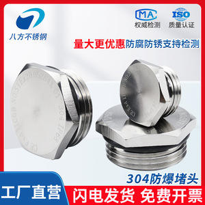 Eight Directions 304 Stainless Steel Explosion Proof Plug Threaded 6 In Electrical Wire Protection Conduit Fitting - Product Image 4