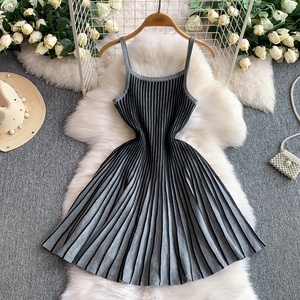 Nuovo <span class=keywords><strong>Abito</strong></span> Estivo da Donna a Righe <span class=keywords><strong>in</strong></span> <span class=keywords><strong>Maglia</strong></span> con Vita Stretta, Linea ad A, Mini e <span class=keywords><strong>Schiena</strong></span> <span class=keywords><strong>Scoperta</strong></span> - Product Image 3