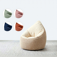 Fauteuil ergonomique sensoriel en forme de goutte d'eau pour enfants, fauteuil paresseux pour bébé en velours côtelé Sherpa de qualité supérieure, siège en mousse rempli de mousse EPS