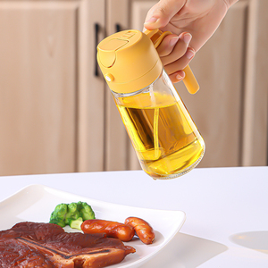 Caja de embalaje personalizada 2 en 1 Dispensador de aceite de oliva Botella de vidrio en aerosol de aceite 17 oz Herramienta de cocina Tapa con mango Botella de aceite de vidrio - Product Image 2