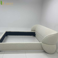 U-best Luxus-Möbel Kingsize-Bett im französischen Stil mit Lederkopfteil, rundes Doppelbett im Prinzessinnen-Stil für Hochzeitssäle