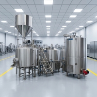 Système de brassage de bière à chauffage direct au gaz Cassman 1000L complet avec moteur