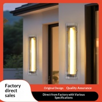 Applique murale extérieure LED minimaliste de luxe léger en acier inoxydable IP65 étanche pour jardin et devanture de magasin, nouveau style 2026