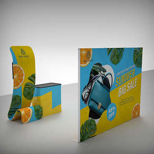 Étagères d'affichage en aluminium de haute qualité pour boîte à lumière publicitaire, présentoir en tissu pour stand d'exposition, mur - Product Image 1