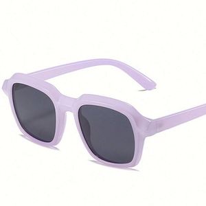 Gafas de Sol Cuadradas con Logotipo Personalizado, Montura Grande, Color Morado, Tonos Pastel, para Mujer - Product Image 1