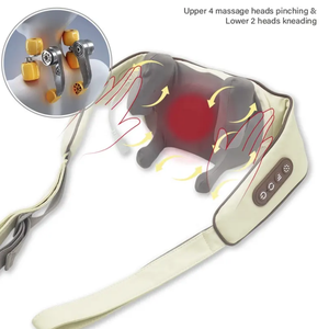 Pemijat leher dan bahu nirkabel, dapat diisi ulang jaringan dalam Shiatsu fungsi panas penghilang lelah - Product Image 5