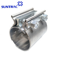 Collier de serrage pour tuyau d'échappement SUNTRAC HD02 Standard Métrique/Pouce Acier galvanisé poli Pré-assemblé