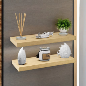 Étagères flottantes en bois pour mur Ensemble de 2 étagères flottantes <span class=keywords><strong>longues</strong></span> de ferme Étagères en bois pour salle de bain pour montage mural - Product Image 6