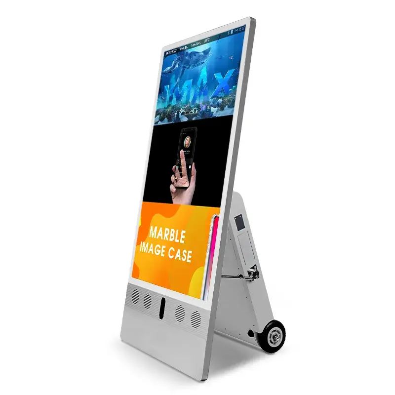 Beste Ontwerp Android Systeem Cms Software Waterdichte Kiosk 43 Inch Draagbare Outdoor Lcd Monitor Digitale Bewegwijzering Display