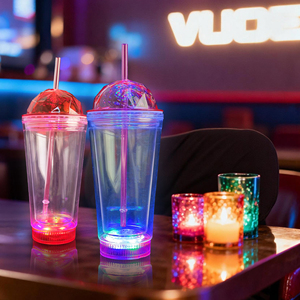 Vasos de Plástico con Luces LED Intermitentes y Pajitas para Fiestas de Año Nuevo Chino, Discotecas, Conciertos, Bares, DJ - Product Image 3