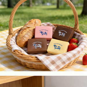 Plastic Square Cheese Cream Brick Model Circular Pattern Eco-Friendly Foam Finger Soft Slow Rebound Play Baking Food Cooking - Product Image 3