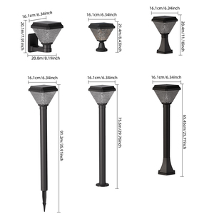 Lámpara <span class=keywords><strong>Solar</strong></span> Moderna para Jardín, Exterior, Impermeable, con Control de Luz, Colores RGB, Lámpara para Patio y Césped, Lámpara de Pared Exterior, 1500mAh, 30W - Product Image 5
