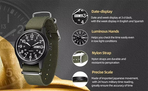 <span class=keywords><strong>Reloj</strong></span> de Cuarzo Deportivo para Hombre, con Caja de Acero Inoxidable, Cristal y Correa Ligera de Nailon - Product Image 4